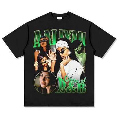 G.Z邁阿密南岸✥𝔾𝕣𝕠𝕦𝕟𝕕ℤ𝕖𝕣𝕠®✥2025年南裝大佬/美式嘻哈寬鬆重磅數ALIYAH男女中性T-Shirt上衣