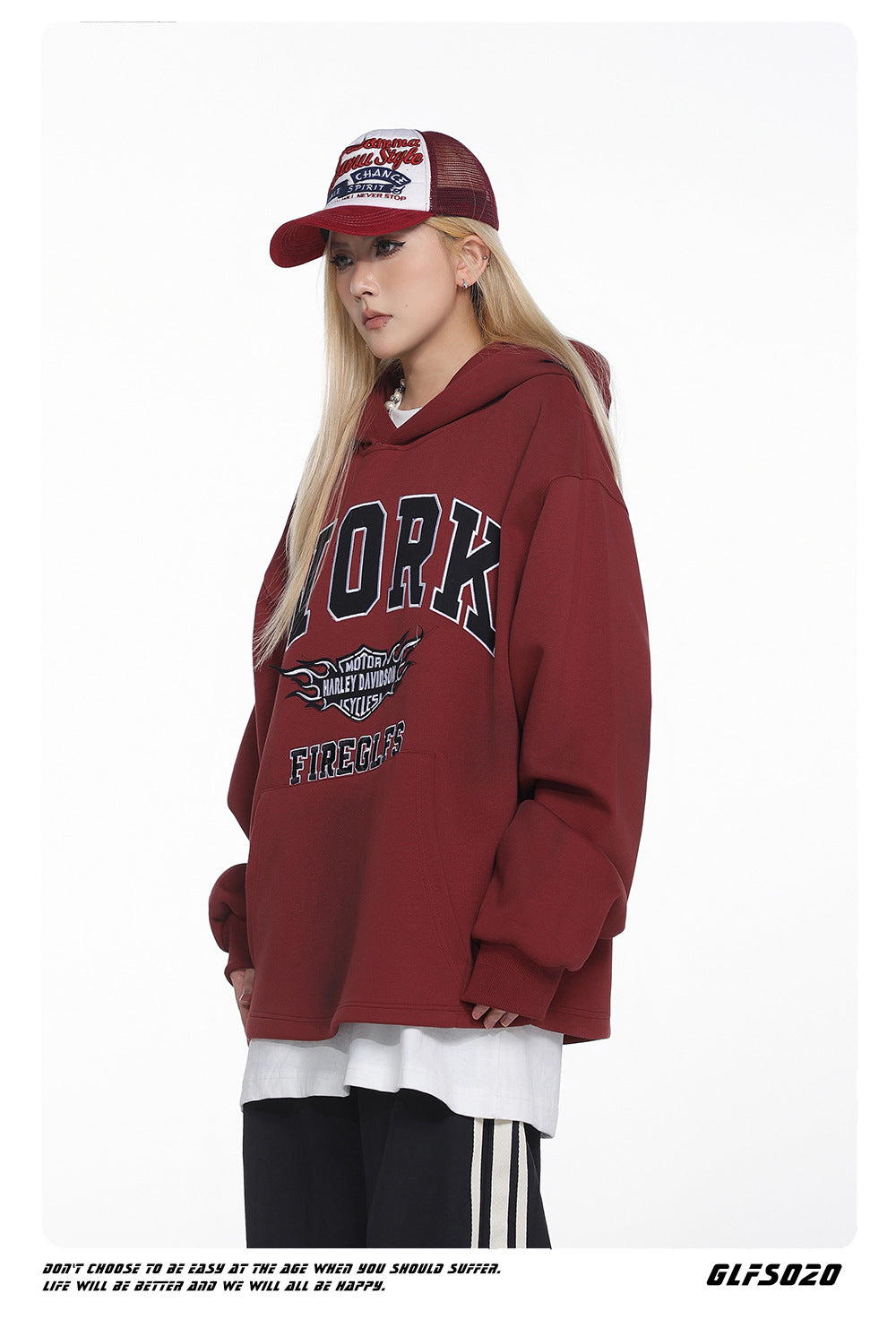 𝔾𝕣𝕠𝕦𝕟𝕕ℤ𝕖𝕣𝕠®2026年秋冬款經典字母連帽長袖大學上衣T-SHIRT