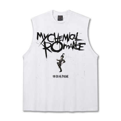 G.Z邁阿密南岸𝔾𝕣𝕠𝕦𝕟𝕕ℤ𝕖𝕣𝕠®✥南裝大佬✥ 美式嘻哈水洗重磅數男女中性My Chemica坎肩背心亞洲版型)