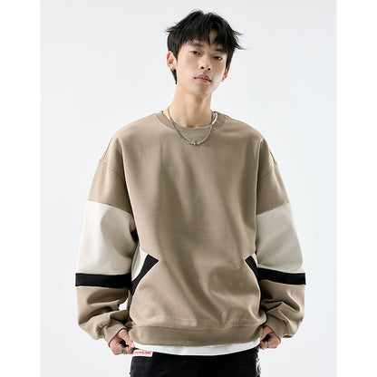 𝔾𝕣𝕠𝕦𝕟𝕕ℤ𝕖𝕣𝕠®2026年秋冬款復古寬鬆拼接圓領長袖T-SHIRT