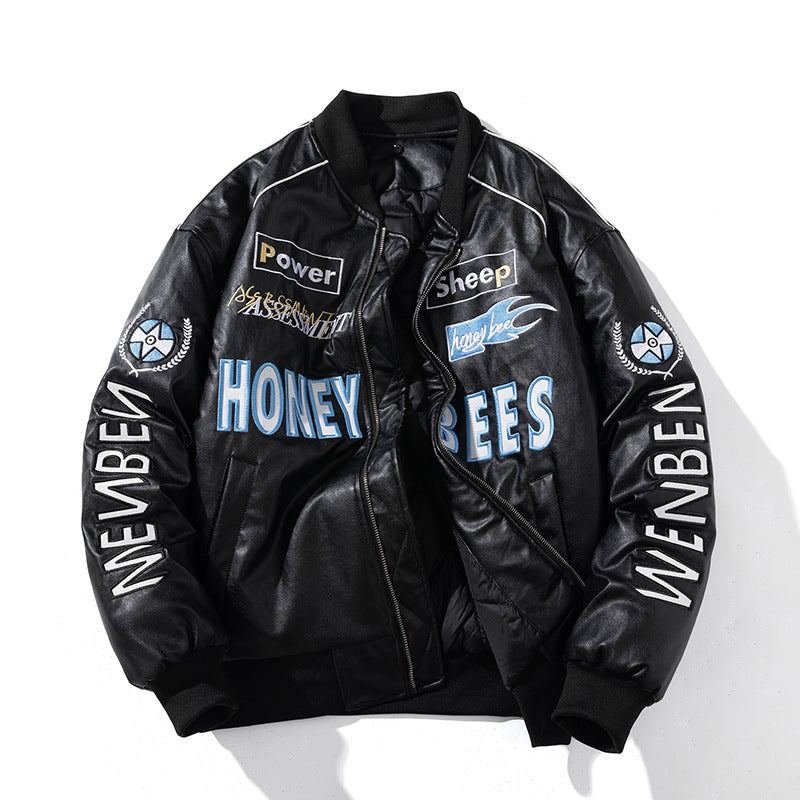 🔥𝔾𝕣𝕠𝕦𝕟𝕕⇔ℤ𝕖𝕣𝕠®25-26年秋冬新款vintag經典刺繡復古PU皮革機車夾克外套4色