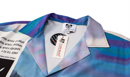 GZ Miami South Shore✥𝔾𝕣𝕠𝕦𝕟𝕕ℤ𝕖𝕣𝕠®✥2023 Southern suit boss/American casual World War II peace dove loose open collar shirt 
