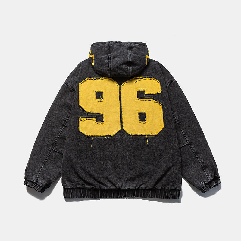 🔥𝔾𝕣𝕠𝕦𝕟𝕕⇔ℤ𝕖𝕣𝕠®25-26年秋冬新款vintag經典復古拼布連帽夾克牛仔外套