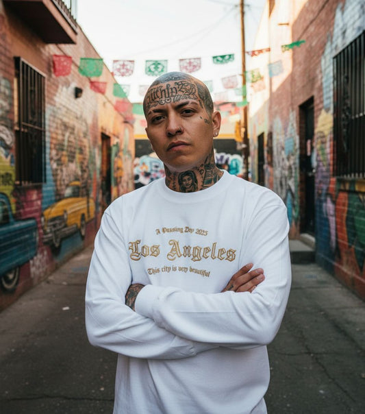 𝔾𝕣𝕠𝕦𝕟𝕕ℤ𝕖𝕣𝕠🎭♠墨西哥♠匪幫⚂25-26年⚅美式嘻哈厚磅數Los Angeles內搭長袖男女上衣T-SHIRT