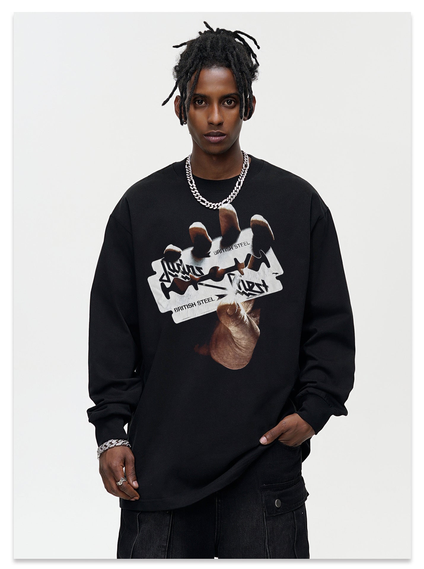 G.Z邁阿密南岸𝔾𝕣𝕠𝕦𝕟𝕕ℤ𝕖𝕣𝕠®✥南裝大佬✥ 美式嘻哈水280gJudas Priest長袖上衣T-Shirt