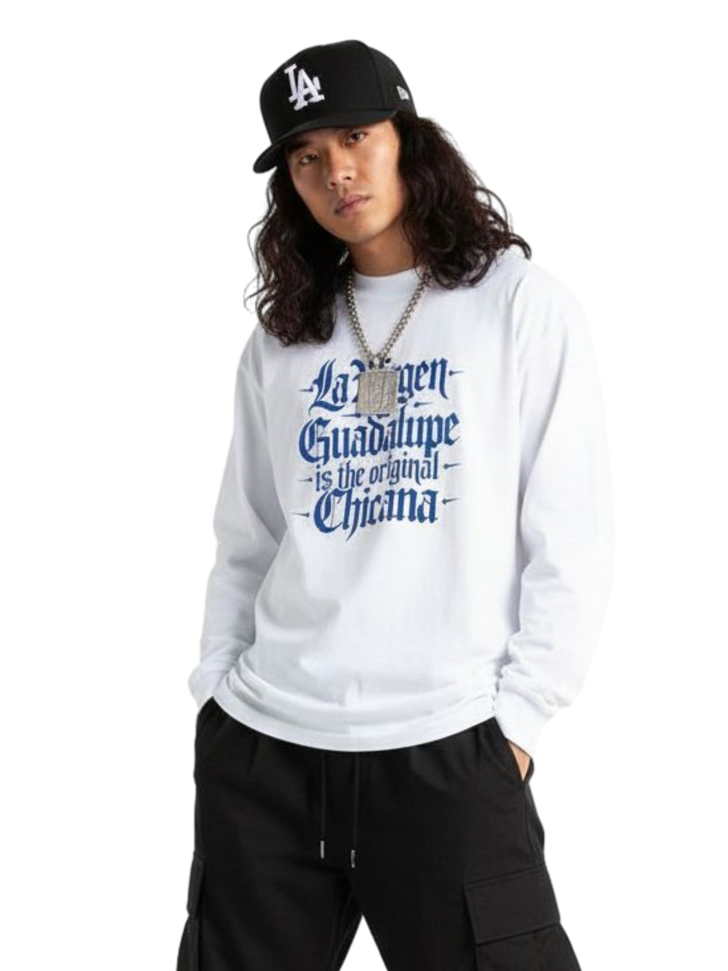 𝔾𝕣𝕠𝕦𝕟𝕕ℤ𝕖𝕣𝕠🎭♠墨西哥♠匪幫⚂25-26年⚅美式嘻哈厚磅數哥德字母內搭長袖男女上衣T-SHIRT