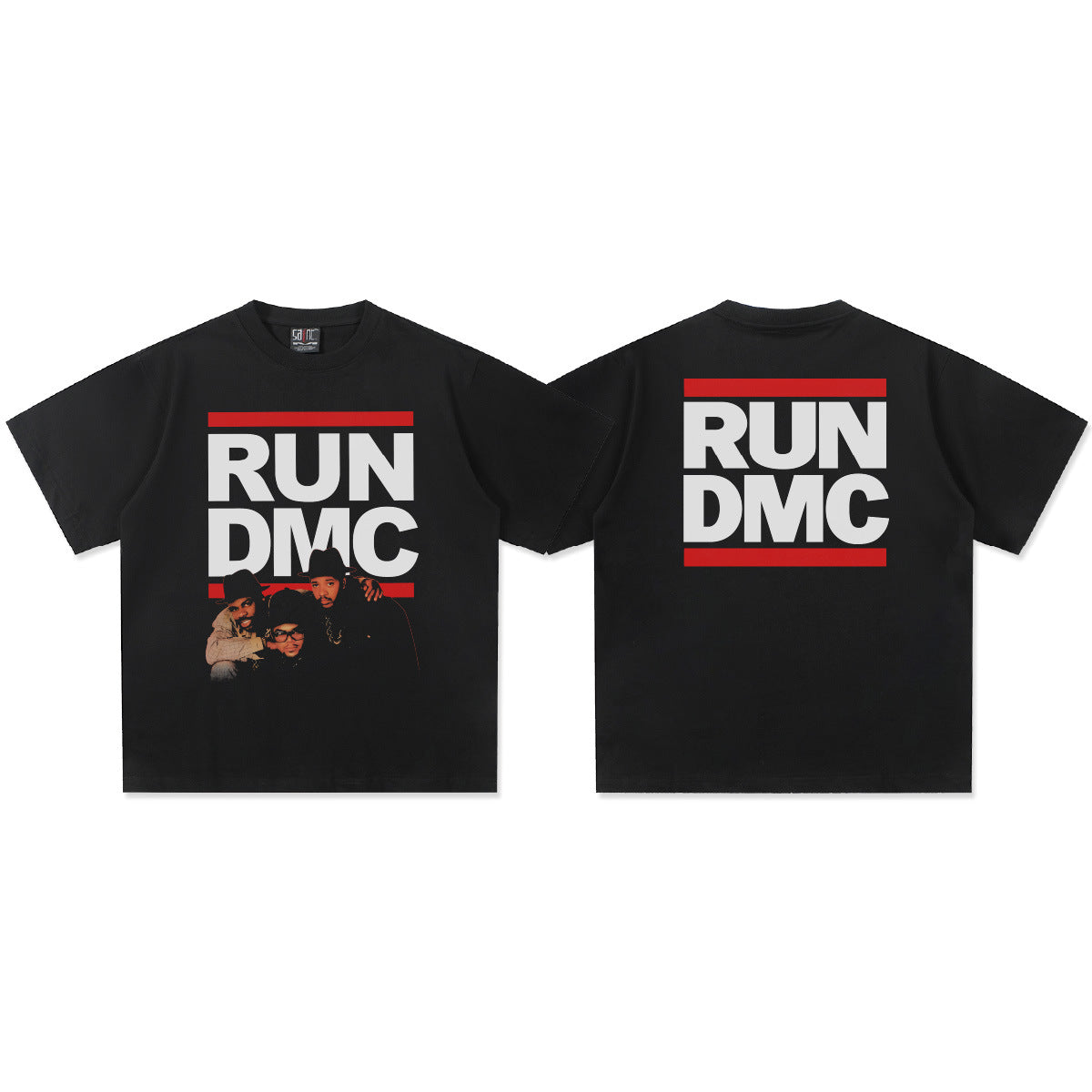G.Z邁阿密南岸𝔾𝕣𝕠𝕦𝕟𝕕ℤ𝕖𝕣𝕠®✥南裝大佬✥ 美式嘻哈水洗重磅數男女中性RUN DMC短袖上衣T-Shirt(亞洲版型)