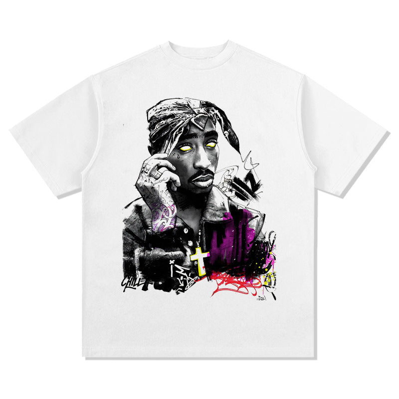 G.Z 邁阿密南岸✥𝔾𝕣𝕠𝕦𝕟𝕕ℤ𝕖𝕣𝕠®✥２０２4南裝大佬/美式嘻哈白眼派克寬鬆厚磅數純棉男女中性T-Shirt上衣