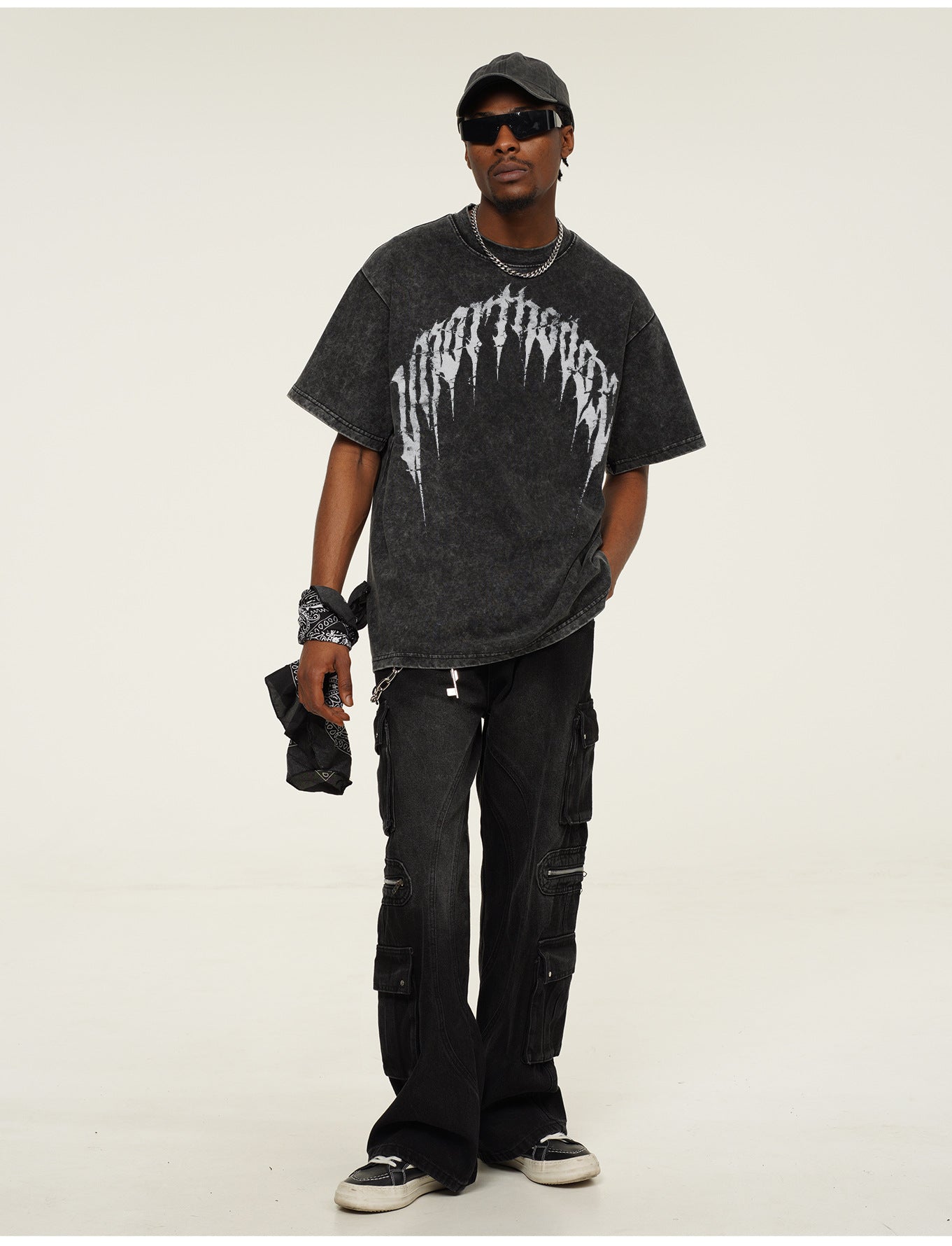 G.Z邁阿密南岸𝔾𝕣𝕠𝕦𝕟𝕕ℤ𝕖𝕣𝕠®✥南裝大佬✥ 美式嘻哈水洗重磅數男女中性荊棘文字短袖上衣T-Shirt(亞洲版型)