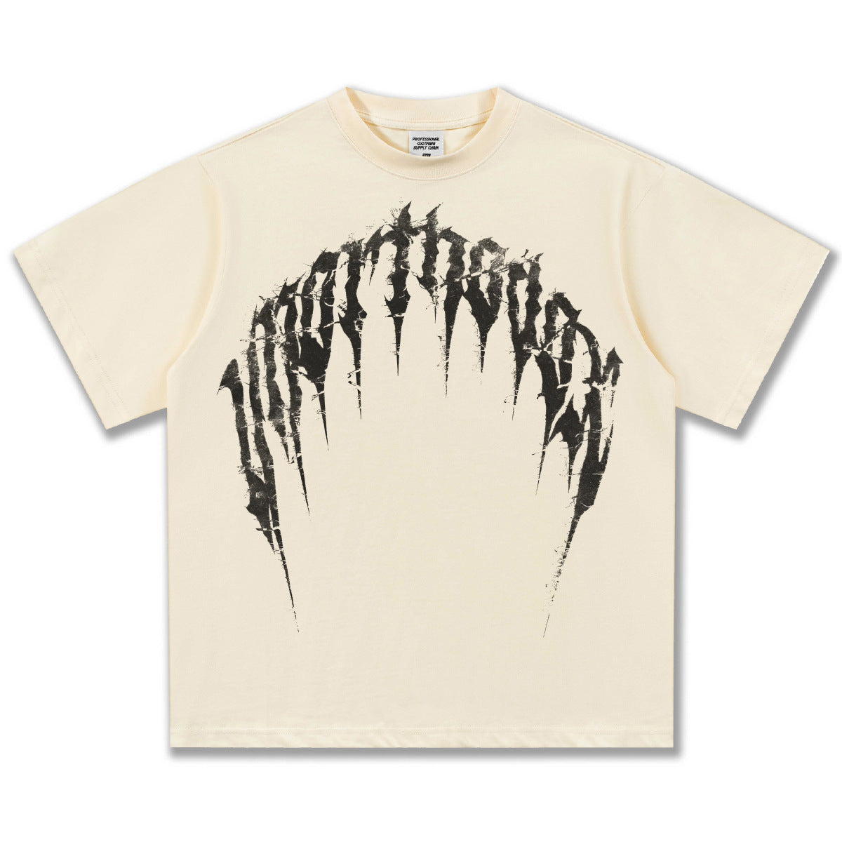 G.Z邁阿密南岸𝔾𝕣𝕠𝕦𝕟𝕕ℤ𝕖𝕣𝕠®✥南裝大佬✥ 美式嘻哈水洗重磅數男女中性荊棘文字短袖上衣T-Shirt(亞洲版型)