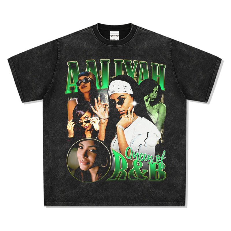 G.Z邁阿密南岸✥𝔾𝕣𝕠𝕦𝕟𝕕ℤ𝕖𝕣𝕠®✥2025年南裝大佬/美式嘻哈寬鬆重磅數ALIYAH男女中性T-Shirt上衣