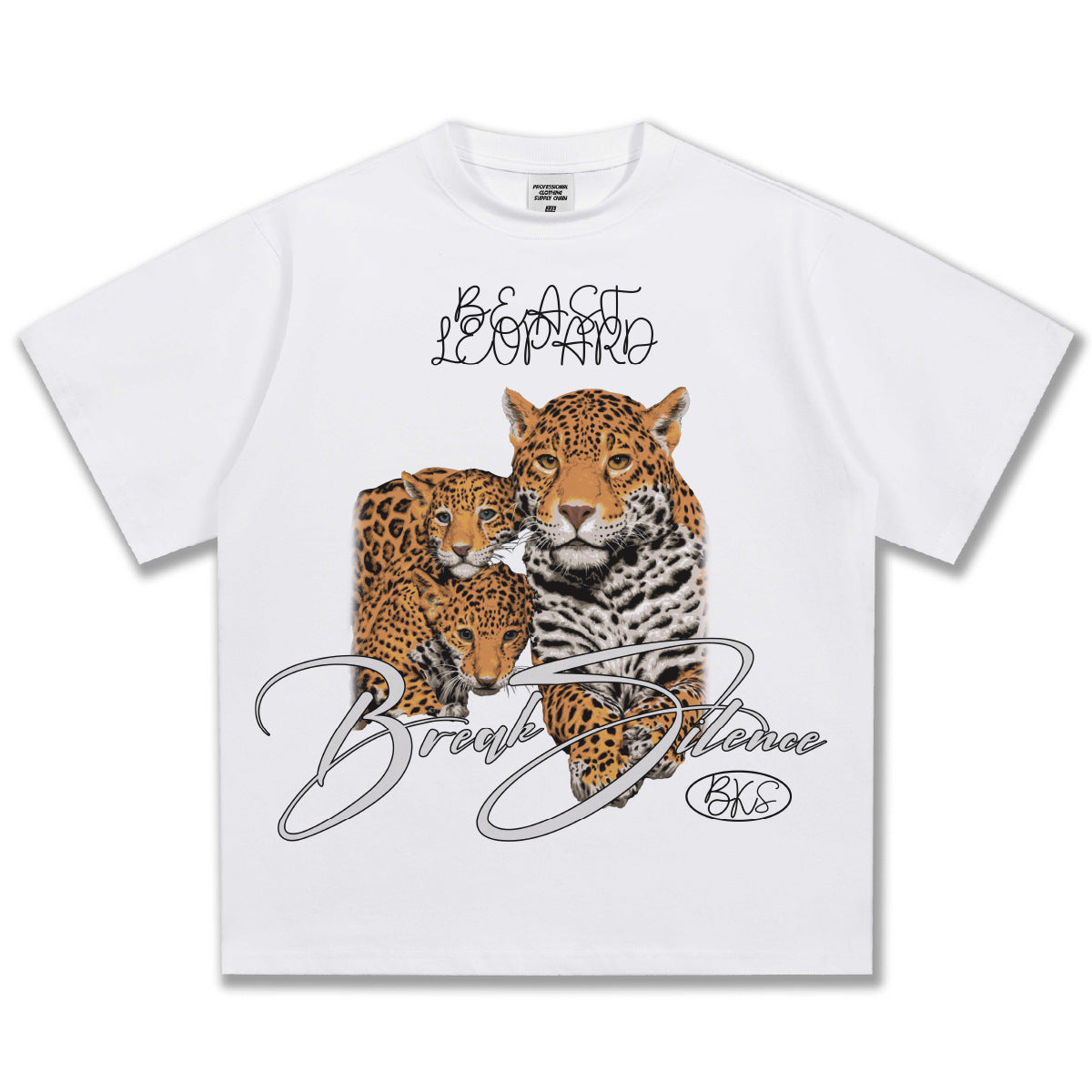 G.Z邁阿密南岸𝔾𝕣𝕠𝕦𝕟𝕕ℤ𝕖𝕣𝕠®✥南裝大佬✥ 美式嘻哈水洗重磅數男女中性油畫美洲豹短袖上衣T-Shirt(亞洲版型)