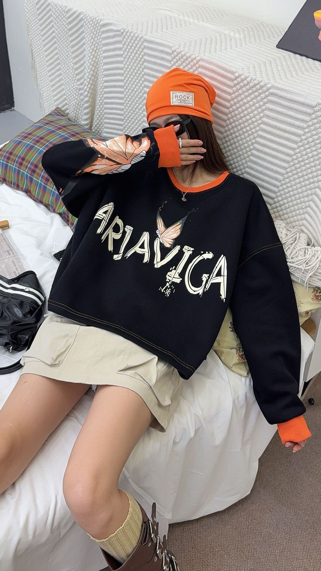 🄶🅁🄾🅄🄽🄳♾🅉🄴🅁🄾25-26SS♾無性別穿搭OverSize美式新款炫彩蝴蝶長袖上衣T-SHIRT(現貨優惠)