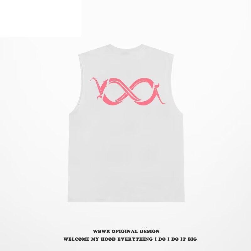 ♠𝔾𝕣𝕠𝕦𝕟𝕕ℤ𝕖𝕣𝕠♠美式風格夏日新款棉質無限符號大尺寸無袖背心