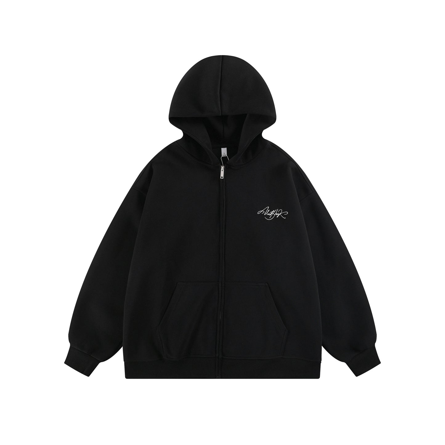 𝔾𝕣𝕠𝕦𝕟𝕕ℤ𝕖𝕣𝕠®2026年秋冬款經典復古草寫字母連帽拉練長袖情侶夾克外套