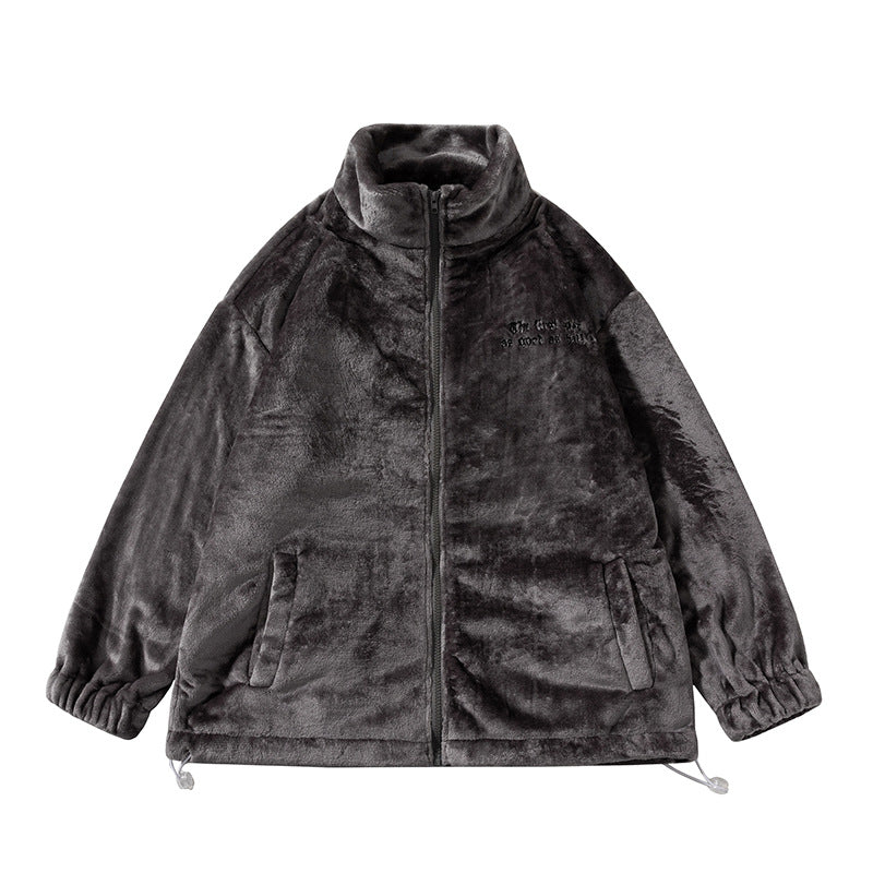 G.Z邁阿密南岸𝔾𝕣𝕠𝕦𝕟𝕕ℤ𝕖𝕣𝕠®✥南裝大佬✥ 美式毛茸茸嘻哈刺繡立領保暖外套(限量)