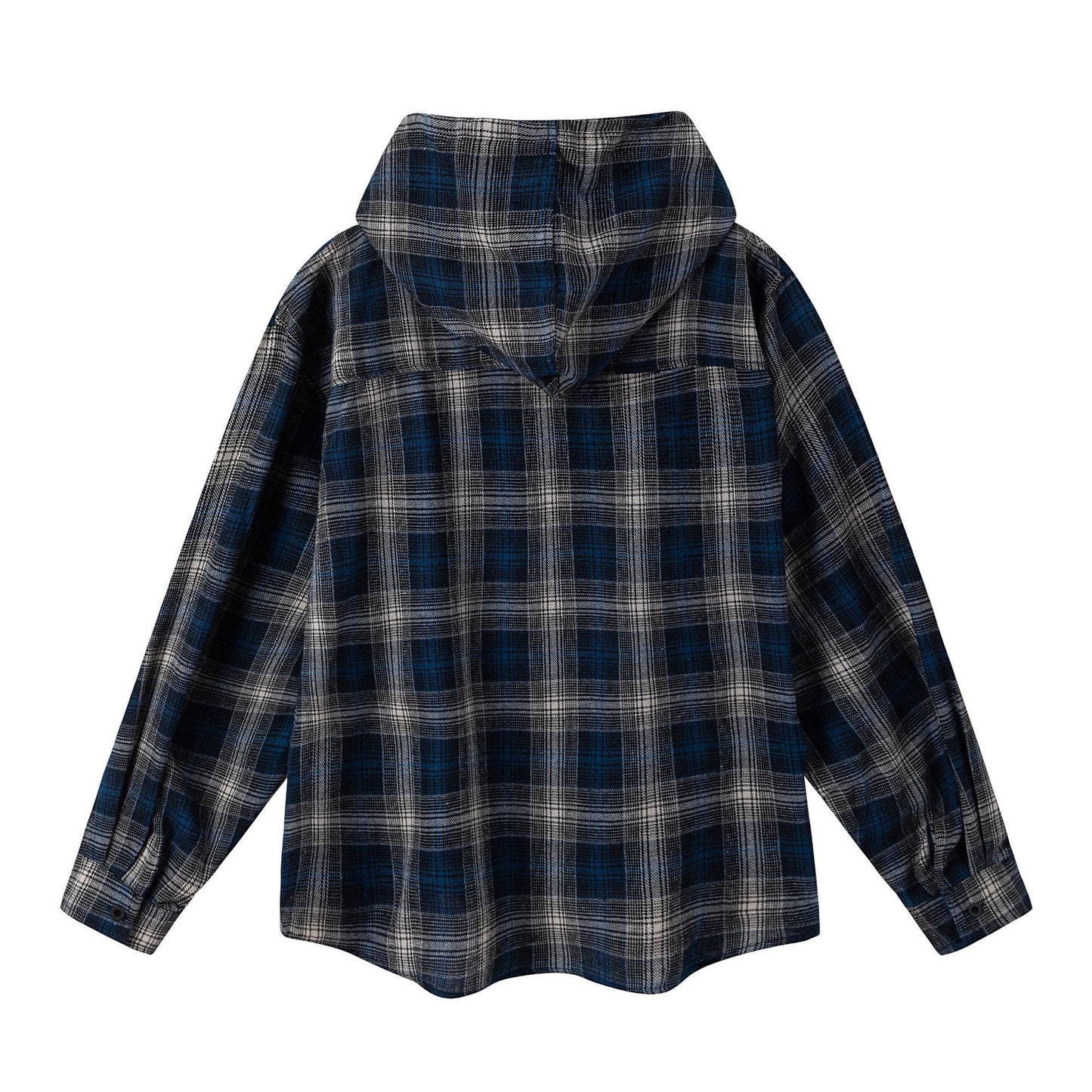 𝔾𝕣𝕠𝕦𝕟𝕕ℤ𝕖𝕣𝕠®2026年秋冬款復古新款格紋油漆字母連帽長袖夾克襯衫