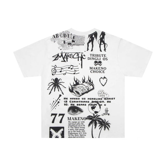 G.Z 邁阿密南岸✥𝔾𝕣𝕠𝕦𝕟𝕕ℤ𝕖𝕣𝕠®✥２０２4南裝大佬/美式嘻哈休閒滿背塗鴉純棉男女中性T-Shirt上衣