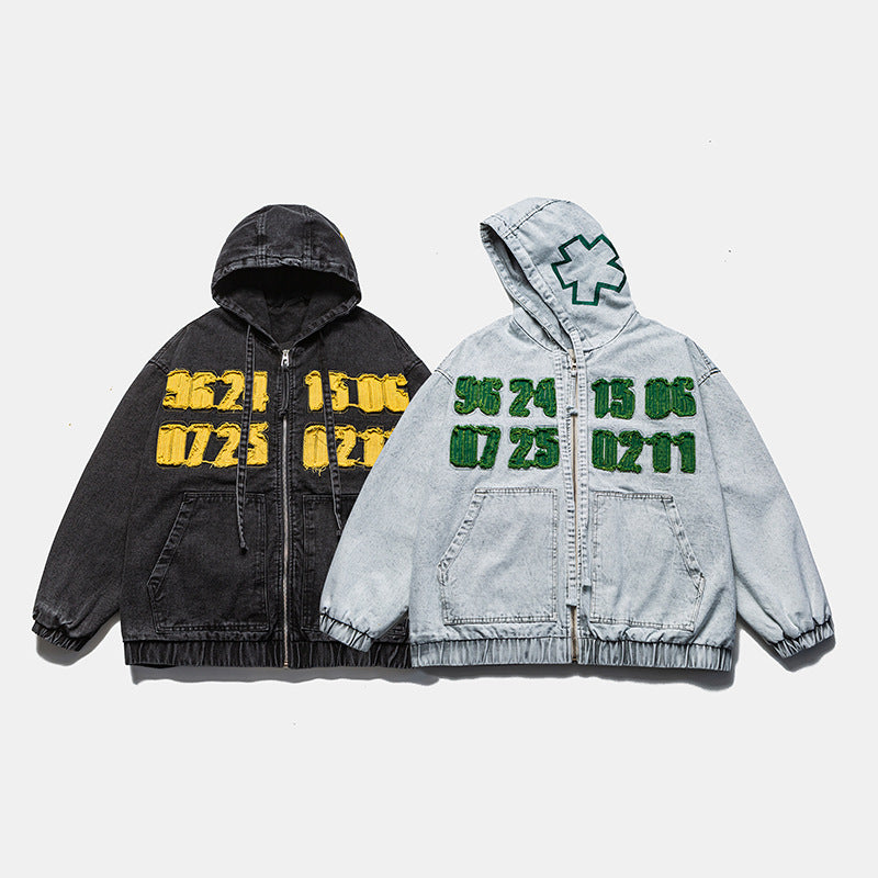 🔥𝔾𝕣𝕠𝕦𝕟𝕕⇔ℤ𝕖𝕣𝕠®25-26年秋冬新款vintag經典復古拼布連帽夾克牛仔外套