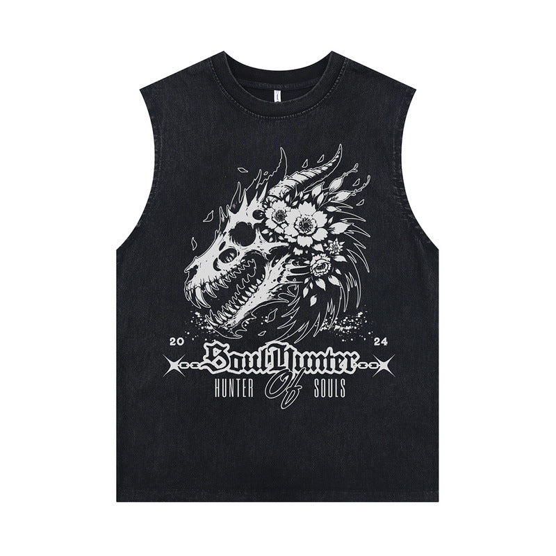 ♠𝔾𝕣𝕠𝕦𝕟𝕕ℤ𝕖𝕣𝕠♠美式風格夏日新款水洗破壞厚磅多款式圖片A區坎肩無袖背心