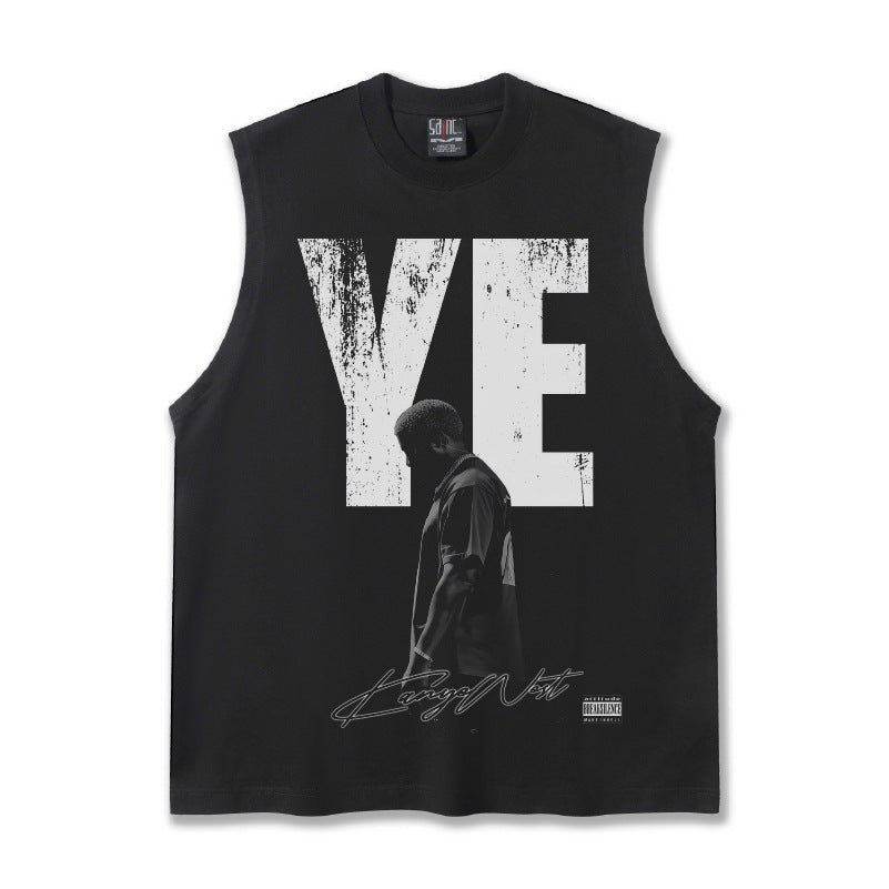 G.Z邁阿密南岸𝔾𝕣𝕠𝕦𝕟𝕕ℤ𝕖𝕣𝕠®✥南裝大佬✥ 美式嘻哈水洗重磅數男女中性YE坎肩背心亞洲版型)