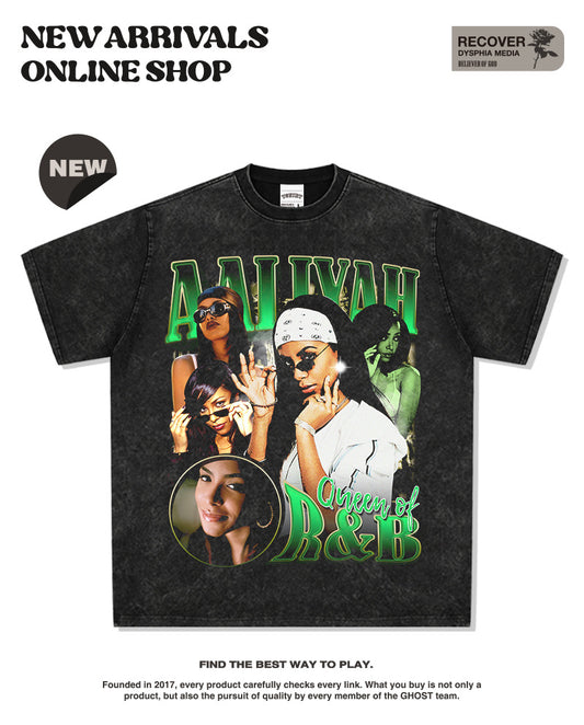 G.Z邁阿密南岸✥𝔾𝕣𝕠𝕦𝕟𝕕ℤ𝕖𝕣𝕠®✥2025年南裝大佬/美式嘻哈寬鬆重磅數ALIYAH男女中性T-Shirt上衣