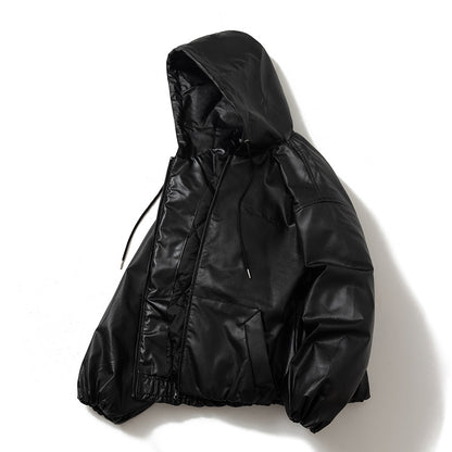 🔥𝔾𝕣𝕠𝕦𝕟𝕕⇔ℤ𝕖𝕣𝕠®25-26年秋冬新款vintag經典PU皮革連帽夾克外套