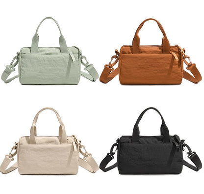 ✥𝔾𝕣𝕠𝕦𝕟𝕕ℤ𝕖𝕣𝕠®✥Deluxe/精選包包系列-美式休閒手提單肩百搭牛津布通勤水桶包