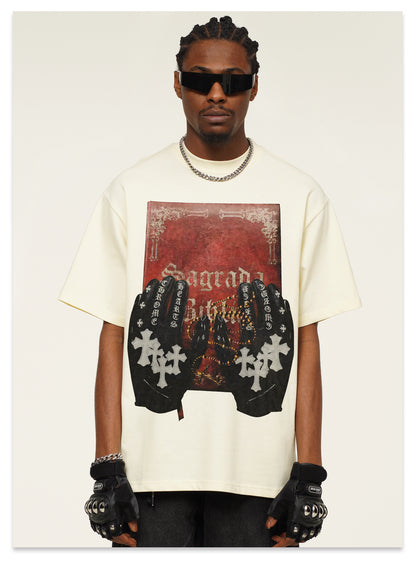 G.Z邁阿密南岸𝔾𝕣𝕠𝕦𝕟𝕕ℤ𝕖𝕣𝕠®✥南裝大佬✥ 美式嘻哈水洗重磅數男女中性Holy Code短袖上衣T-Shirt(亞洲版型)