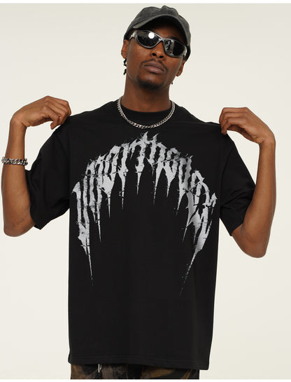 G.Z邁阿密南岸𝔾𝕣𝕠𝕦𝕟𝕕ℤ𝕖𝕣𝕠®✥南裝大佬✥ 美式嘻哈水洗重磅數男女中性荊棘文字短袖上衣T-Shirt(亞洲版型)