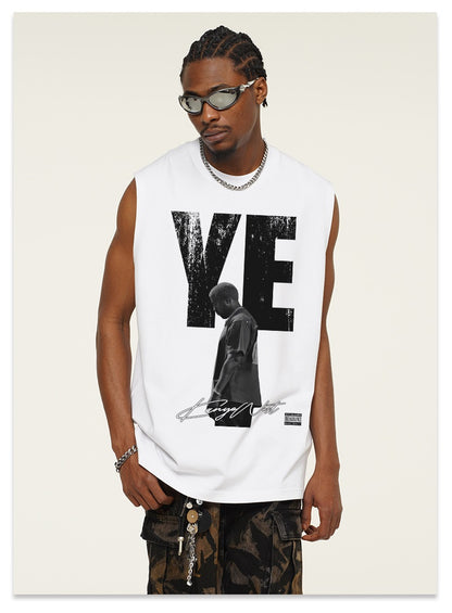 G.Z邁阿密南岸𝔾𝕣𝕠𝕦𝕟𝕕ℤ𝕖𝕣𝕠®✥南裝大佬✥ 美式嘻哈水洗重磅數男女中性YE坎肩背心亞洲版型)