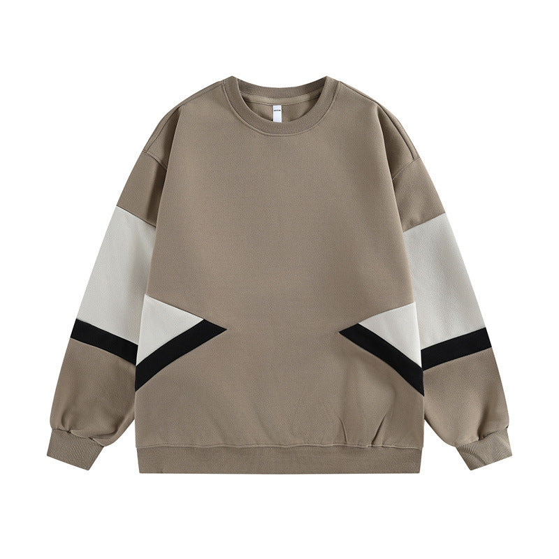 𝔾𝕣𝕠𝕦𝕟𝕕ℤ𝕖𝕣𝕠®2026年秋冬款復古寬鬆拼接圓領長袖T-SHIRT