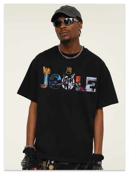 G.Z邁阿密南岸𝔾𝕣𝕠𝕦𝕟𝕕ℤ𝕖𝕣𝕠®✥南裝大佬✥ 美式嘻哈水洗重磅數男女中性J.COLE短袖上衣T-Shirt(亞洲版型)