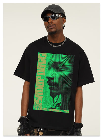 G.Z邁阿密南岸𝔾𝕣𝕠𝕦𝕟𝕕ℤ𝕖𝕣𝕠®✥南裝大佬✥ 美式嘻哈水洗重磅數男女中性SnoopDogg短袖上衣T-Shirt(亞洲版型)