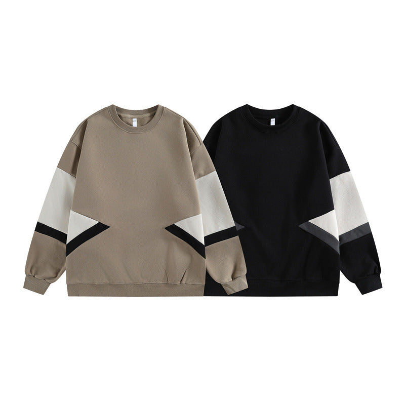 𝔾𝕣𝕠𝕦𝕟𝕕ℤ𝕖𝕣𝕠®2026年秋冬款復古寬鬆拼接圓領長袖T-SHIRT