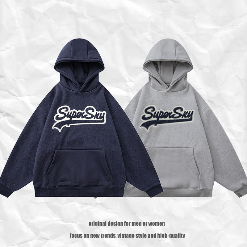 𝔾𝕣𝕠𝕦𝕟𝕕ℤ𝕖𝕣𝕠®2026年秋冬款復古新款厚磅數搖粒絨連帽長袖T-shrit 2色