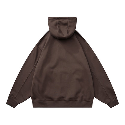 𝔾𝕣𝕠𝕦𝕟𝕕ℤ𝕖𝕣𝕠®2026年秋冬款復古新款厚磅數貼布字母連帽長袖T-shrit 3色