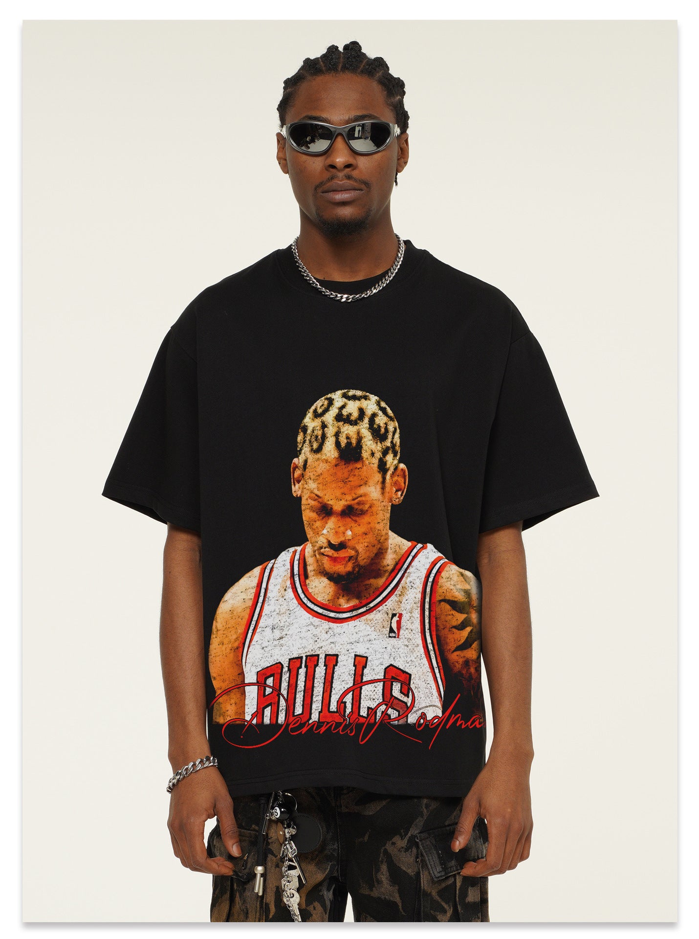 G.Z邁阿密南岸𝔾𝕣𝕠𝕦𝕟𝕕ℤ𝕖𝕣𝕠®✥南裝大佬✥ 美式嘻哈水洗重磅數男女中性羅德曼短袖上衣T-Shirt(亞洲版型)