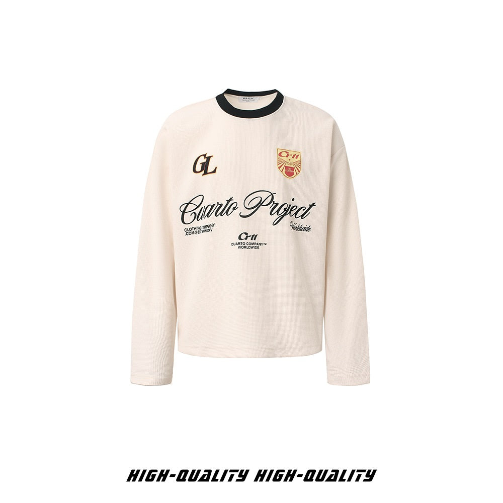 𝔾𝕣𝕠𝕦𝕟𝕕ℤ𝕖𝕣𝕠®2026年秋冬款華夫格圓領長袖上衣T-SHIRT