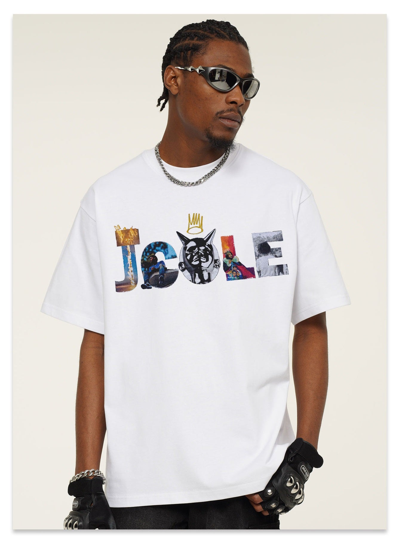 G.Z邁阿密南岸𝔾𝕣𝕠𝕦𝕟𝕕ℤ𝕖𝕣𝕠®✥南裝大佬✥ 美式嘻哈水洗重磅數男女中性J.COLE短袖上衣T-Shirt(亞洲版型)