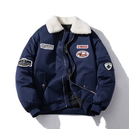 🔥𝔾𝕣𝕠𝕦𝕟𝕕⇔ℤ𝕖𝕣𝕠®25-26年秋冬新款vintag經典復古羊羔絨飛行夾克機車外套