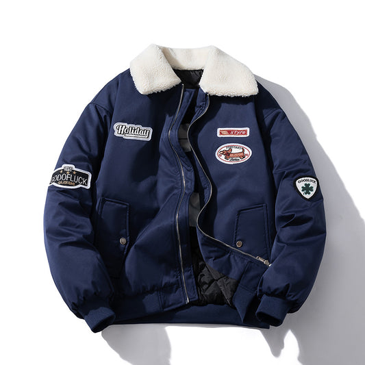 🔥𝔾𝕣𝕠𝕦𝕟𝕕⇔ℤ𝕖𝕣𝕠®25-26年秋冬新款vintag經典復古羊羔絨飛行夾克機車外套