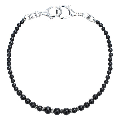 Flexing精品✥𝔾𝕣𝕠𝕦𝕟𝕕ℤ𝕖𝕣𝕠®✥歐美嘻哈設計感黑瑪瑙串珠個性褲腰鏈