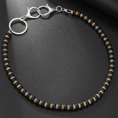 Flexing精品✥𝔾𝕣𝕠𝕦𝕟𝕕ℤ𝕖𝕣𝕠®✥歐美嘻哈設計感黑磨砂石個性褲腰鏈