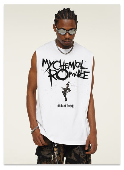 G.Z邁阿密南岸𝔾𝕣𝕠𝕦𝕟𝕕ℤ𝕖𝕣𝕠®✥南裝大佬✥ 美式嘻哈水洗重磅數男女中性My Chemica坎肩背心亞洲版型)