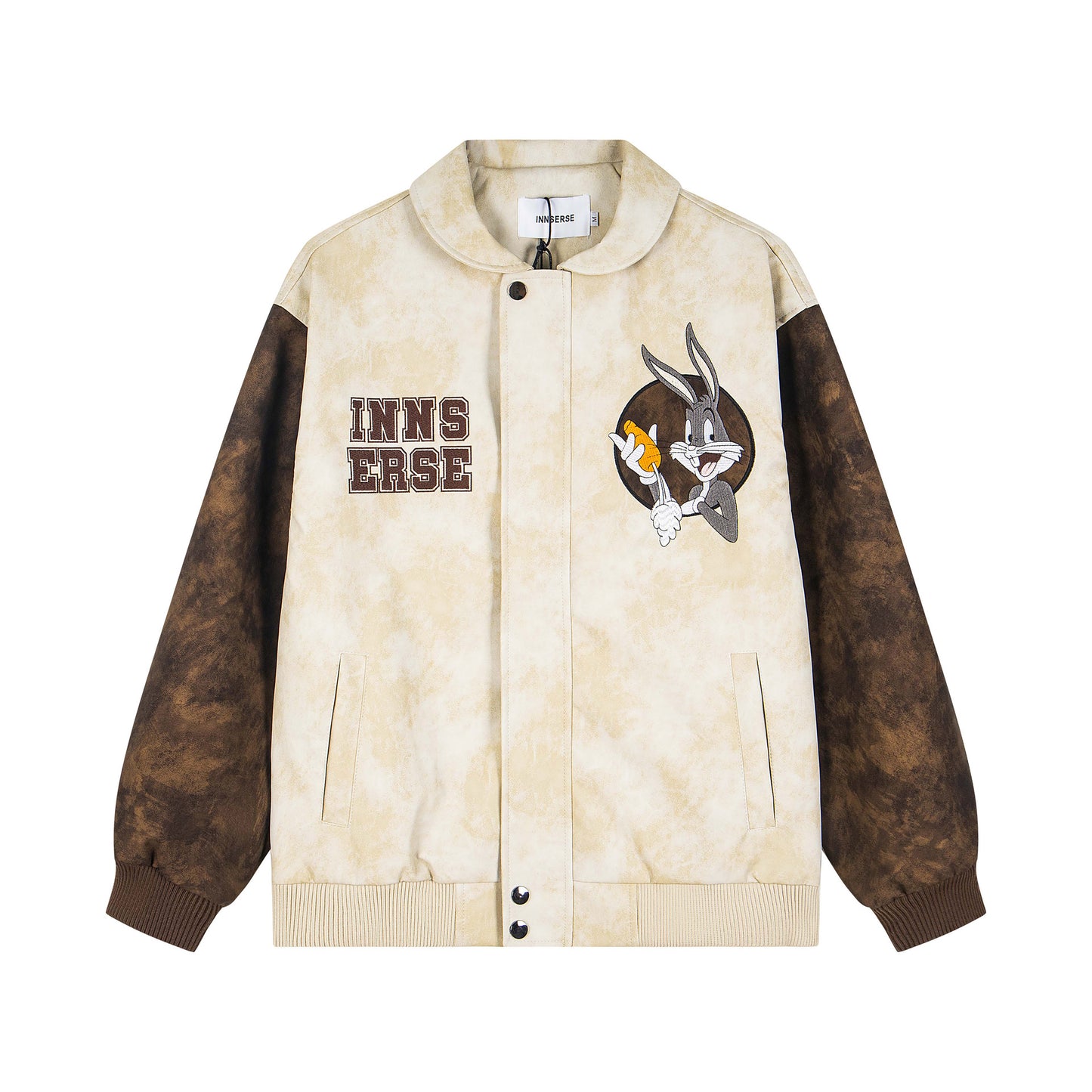 𝔾𝕣𝕠𝕦𝕟𝕕ℤ𝕖𝕣𝕠®2026年秋冬款復古麂皮電繡卡通機車夾克外套(限量)