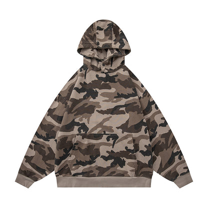 𝔾𝕣𝕠𝕦𝕟𝕕ℤ𝕖𝕣𝕠®2026年秋冬款復古新款厚磅數連帽迷彩長袖T-shrit 2色