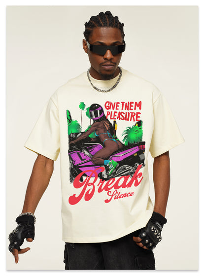 G.Z邁阿密南岸𝔾𝕣𝕠𝕦𝕟𝕕ℤ𝕖𝕣𝕠®✥南裝大佬✥ 美式嘻哈水洗重磅數男女中性速度與激情短袖上衣T-Shirt(亞洲版型)