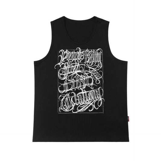 𝔾𝕣𝕠𝕦𝕟𝕕ℤ𝕖𝕣𝕠🎭♠墨西哥♠匪幫⚂2025年⚅美式嘻哈手繪稿字母棉質彈性打底背心