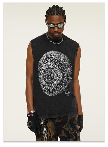 G.Z邁阿密南岸𝔾𝕣𝕠𝕦𝕟𝕕ℤ𝕖𝕣𝕠®✥南裝大佬✥ 美式嘻哈水洗重磅數男女中性kanye west坎肩背心亞洲版型)